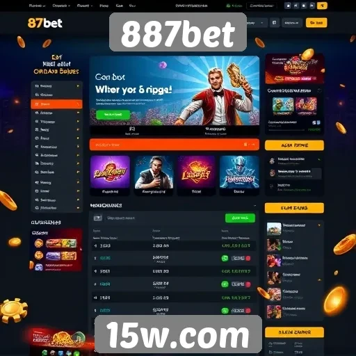 Interface do usuário do site 887bet em foco